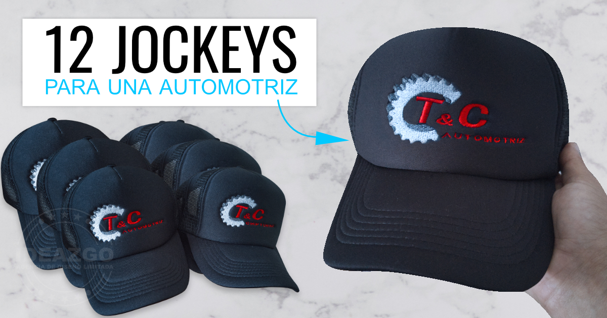 12 Jockeys con malla Trucker camionero para T&C Automotriz.