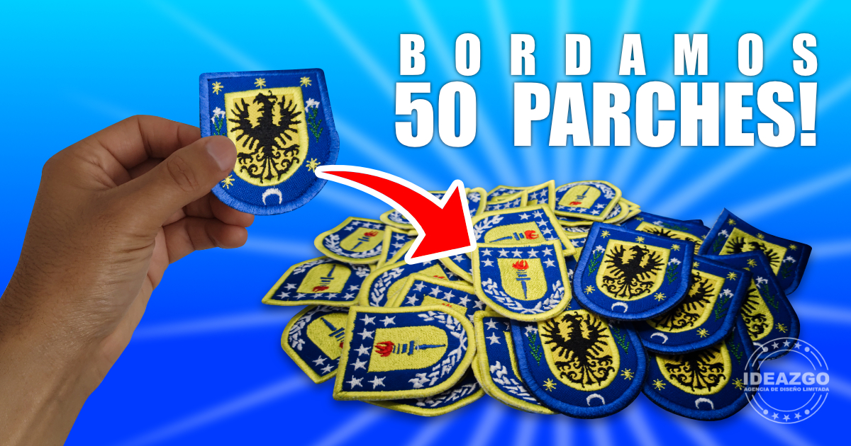 Bordamos 50 parches escudos para Ecoregalos Chile