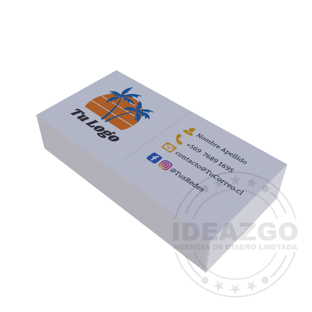 100 Tarjetas de Presentación Opalina